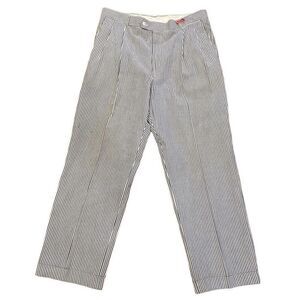 Vintage Men’s Pants Chinos Blue White Seersucker 36W/29L FLAWED